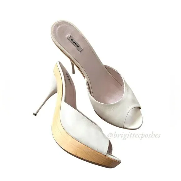 MIU MIU Patent Leather Peep Toe Heel - Picture 6 of 12